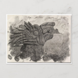  tekening van een draak van Halong Bay, Vietnam Briefkaart