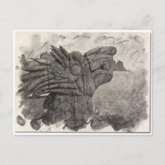  tekening van een draak van Halong Bay, Vietnam Briefkaart