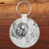  tekening van een foetus in de baarmoeder 1 sleutelhanger (Voorkant)