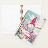 tekening van een gnoom op een sneeuwboom planner (Display)