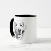Tekening van een Golden Retriever Mok (Voorkant links)