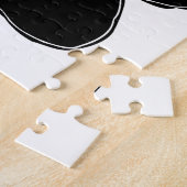 Tekening van een hondenpoot in het zwart legpuzzel (Zijkant)