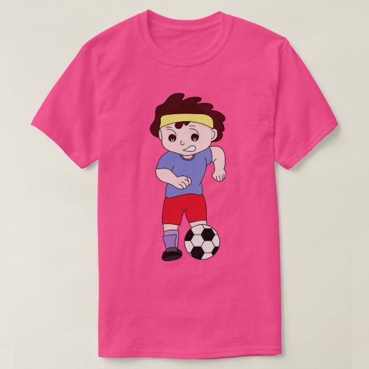 Tekening van een jongen spelen t-shirt (Design voorkant)