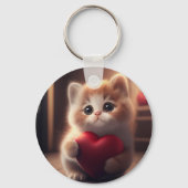 tekening van een kat sleutelhanger (Voorkant)