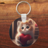tekening van een kat sleutelhanger (Voorkant)