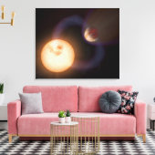 Tekening van een kunstenaar 2 canvas afdruk (Insitu (Woonkamer))