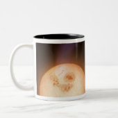 Tekening van een kunstenaar 2 tweekleurige koffiemok (Links)