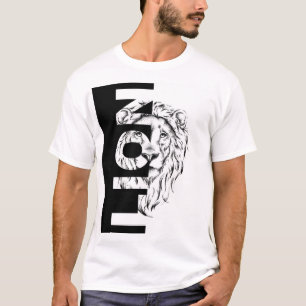 Tekening van een leeuwenkop t-shirt