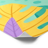 Tekening van een luiaard die ondersteboven aan een poster (Hoek)