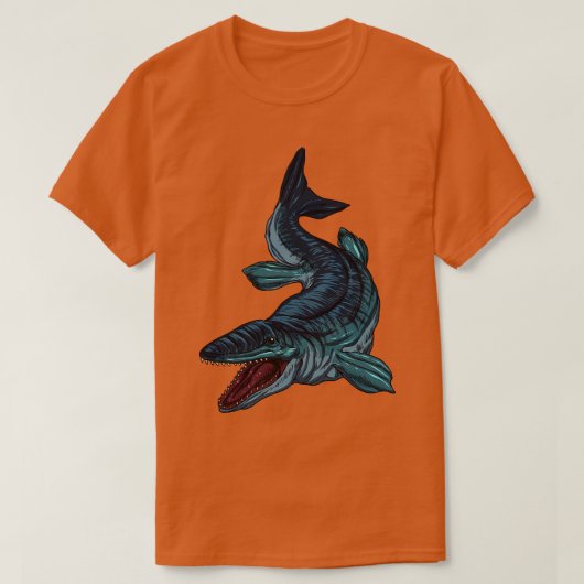 Tekening van een Mosasaurus T-shirt (Design voorkant)