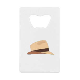 Tekening van een Panamees pet Creditkaart Flessenopener