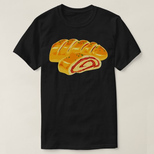 Tekening van een pizza Stromboli T-shirt (Design voorkant)