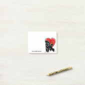 Tekening van een Poodle Post-it® Notes (Op bureau)