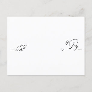 Tekening van een proeftekening briefkaart