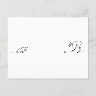 Tekening van een proeftekening briefkaart