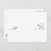 Tekening van een proeftekening briefkaart (Voorkant / Achterkant)