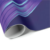 Tekening van een raaf op neon blauwe achtergrond cadeaupapier (Rol Hoek)