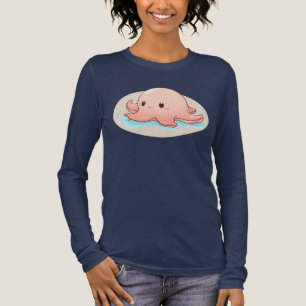 Tekening van een roze baby-achtpotige Tri-Blend shirt