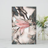 Tekening van een roze magnoliumbloemblad (Staand voorkant)