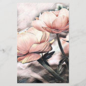 Tekening van een roze magnoliumbloemblad (Achterkant)