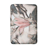 Tekening van een roze magnoliumbloemtakbadmat badmat (Voorkant Verticaal)