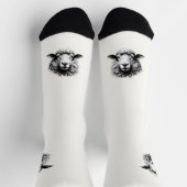 Tekening van een schapenkop sokken (Top)