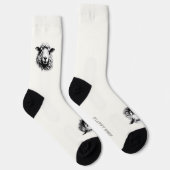 Tekening van een schapenkop sokken (Rechts)