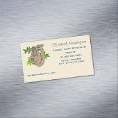 Tekening van een sleuf ondersteboven magnetisch visitekaartje (Voorbeeld)