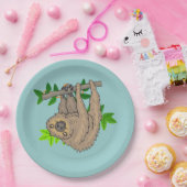 Tekening van een sleuf ondersteboven papieren bordje (Feest)