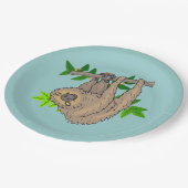 Tekening van een sleuf ondersteboven papieren bordje (Gekanteld)