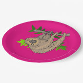 Tekening van een sleuf ondersteboven papieren bordje (Gekanteld)