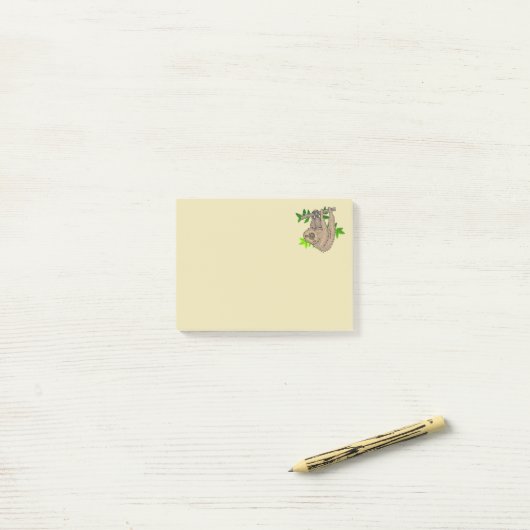Tekening van een sleuf ondersteboven post-it® notes (Op bureau)