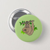 Tekening van een sleuf ondersteboven ronde button 5,7 cm (Voorkant /achterkant)