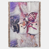  Tekening van een Sneeuwman in waterverf Deken (Voorkant Verticaal)