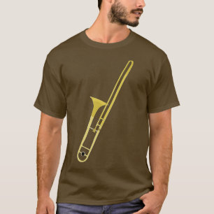 Tekening van een trombone t-shirt