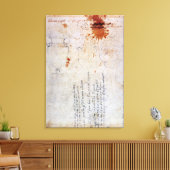 Tekening van een Urn en een Cijfer met Nota's Canvas Afdruk (Insitu (Woonkamer))