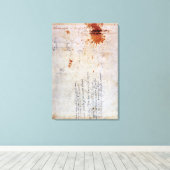 Tekening van een Urn en een Cijfer met Nota's Canvas Afdruk (Insitu (Houten vloer))