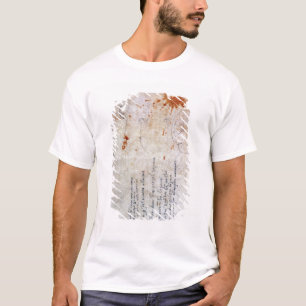Tekening van een Urn en een Cijfer met Nota's T-shirt