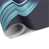 Tekening van een zwarte raaf op lichtblauw cadeaupapier (Rol Hoek)