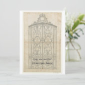 Tekening van Franse architectuur Kaart (Staand voorkant)