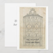 Tekening van Franse architectuur Kaart (Voorkant / Achterkant)