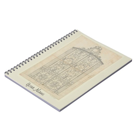 Tekening van Franse architectuur Notitieboek (Linkerzijde)