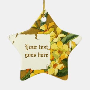  tekening van geel jasmijn ornament