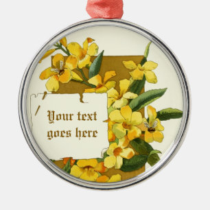  tekening van geel jasmijn ornament