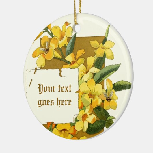  tekening van geel jasmijn ornament (Links)