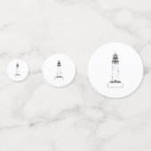 Tekening van geïsoleerde vuurtorenlijn confetti (Achterkanten)