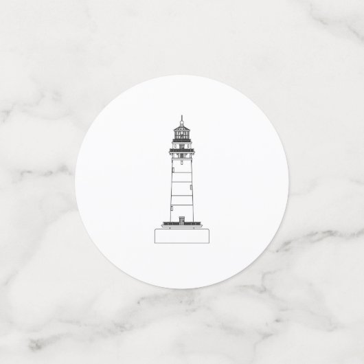 Tekening van geïsoleerde vuurtorenlijn confetti (Kleine voorkant)