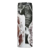 Tekening van gezaaid Roos, bevroren Thermosbeker (Achterkant)