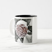 Tekening van gezaaid Roos, bevroren Tweekleurige Koffiemok (Voorkant links)