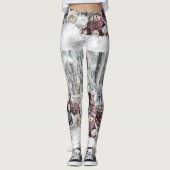  tekening van gnomen in de sneeuw leggings (Voorkant)